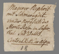 L 01255
<br/>
Label met opschrift
<br/>
<em>Escher von der Linth, Johannes Conrad (1767-1823)</em>